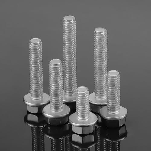 20pcs 1/4-20 x 1-3/4" Flange Hex Head Bolts (Non-Serrated), 304 SS - size: 1/4-20 x 1-3/4