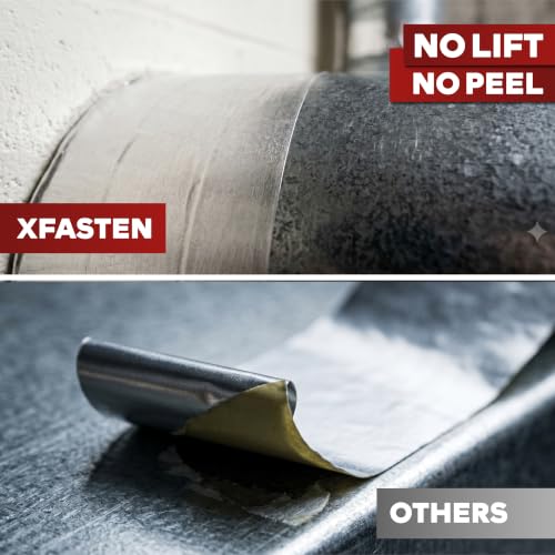 XFasten Aluminum Foil Tape for Ductwork 2 Inch x 55 Yard 6-Pack 3.6mil Aluminum Tape for Ductwork Heavy Duty Dryer Vent Tape Foil and Seal HVAC Tape for Ducts, HVAC Duct Tape, Silver - size: 2-Inch x 55-Yards 6-Pack (990 Feet)