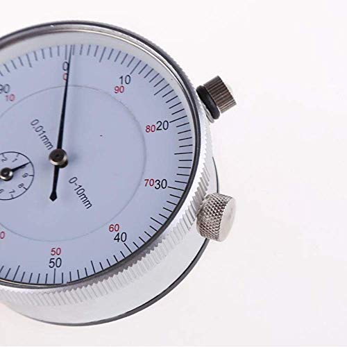 Metric Dial Indicator, 0-10mm x 0.01mm Precision Test Gauge Dial Test Measuring Instrument (Pack of 2) - size: 4x2x1 inch (Pack of 2)