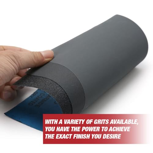 Aqua Maxx Wet Dry Sandpaper Sheets 1000 Grit, 50 Pack Waterproof Silicon Carbide Abrasive Paper, 9 x 5.5 Inch Fine Finishing Sanding Sheets for Automotive Paint, Woodworking, Metal, Polishing 25933 - style: 1000 Grit