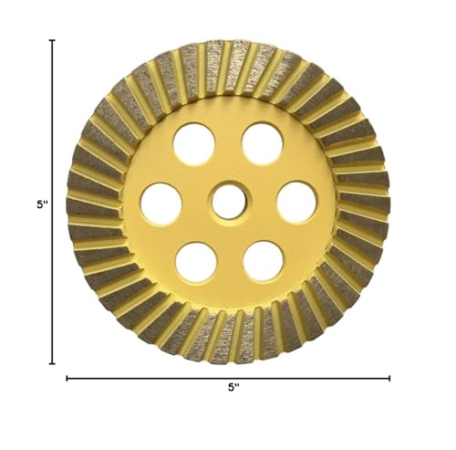 5" Grinding Wheels for Concrete, Granite, and Marble, #60/80 Grit - style: 5" Diameter