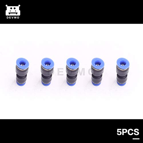 DEVMO 5PCS 4mm To 6mm Tube Air Pneumatic Push In Straight Gas Fittings Plastic Quick Connectors Fitting - size: 4mm To 6mm Tube