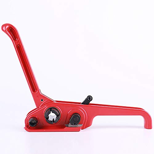 MYFAMIREA Heavy Duty Poly Strapping Tensioner and Cutter Manual Banding Tools Windlass for 1/2" -3/4" Width Polyester Polyproplyn Strap - Passion Red - style: Tensioner-Passion Red