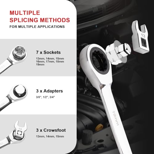15PCS Serpentine Belt Tool Kit for Belt Removal & Installation