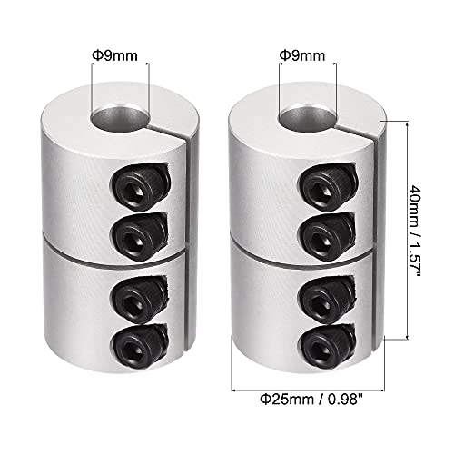 uxcell 9mm to 9mm Shaft Coupling 25mmx40mm Coupler Aluminum Alloy Joint Motor for 3D Printer CNC Machine DIY Encoder - size: 9mm x 9mm