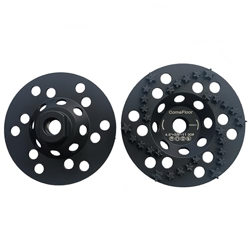 Diamond Grinding Cup Wheel for Concrete & Masonry, 30 Aggressive Star Segments, 4.5 Inch 5/8"-11 Thread, 30 Grit - style: 4.5"