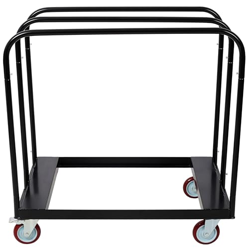 38 Inch Drywall Sheet Cart 1500 Lbs Panel Dolly Board Carrier Material Handling Trolley Vertical Panel Transport Cart With Casters And Three Side Handrails Black