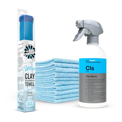 KOCHCHEMIE Clay Spray, TRC Clay Towel & TRC Eagle Edgeless Microfiber Towel Bundle