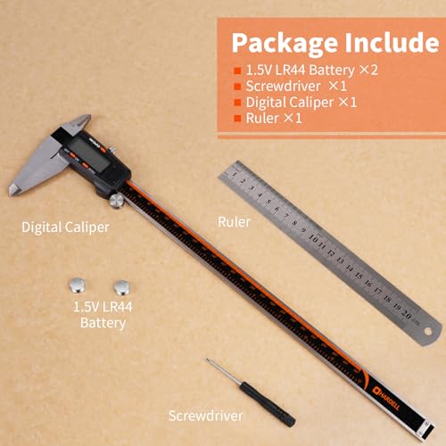 HARDELL Digital Caliper 12 Inch, Large LCD Screen Caliper Measuring Tool - size: 12 Inch