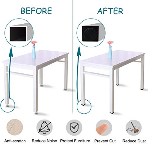 uxcell M8 Leveling Feet 50 x 50mm Square Insert Adjustable Furniture Glide 8 Sets