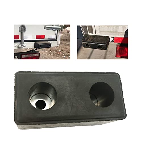 2 Pack Buffers USA Molded Rubber Bumper Block Dock Buffer 6x3x3 for Chassis/Trailers/Truck/Flatbed/Reefer with Steel Washer (4502-1276)