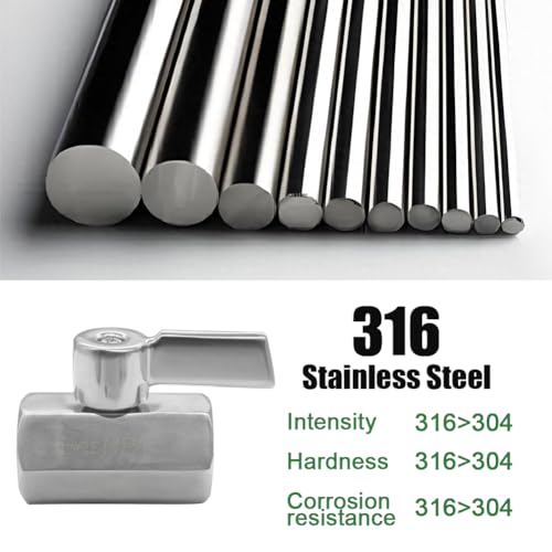 316 Stainless Steel Ball Valve 3/4" NPT Female Shut Off Valve - size: 3/4 FNPT x 3/4 FNPT - 1PCS