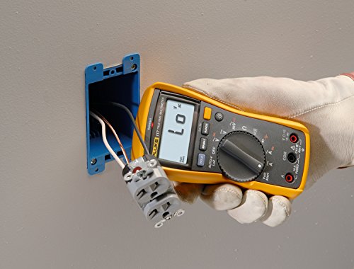 Fluke 117 Digital Multimeter, Non-Contact AC Voltage Detection, Measures Resistance/Continuity/Frequency/Capacitance/Min Max Average, Automatic AC/DC Selection, Low Impedance Mode