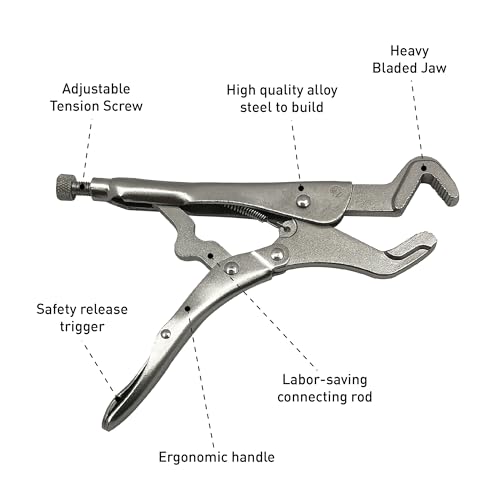 Parrot Nose Locking Plier, Cr-V Alloy Steel, Jaw Capacity 1/4" to 1-1/4"