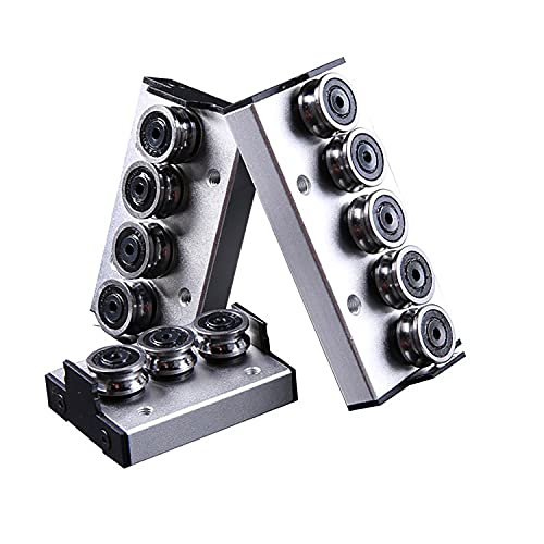 Double Axis Roller Linear Motion Guide Rail Track SGR10 1Pcs L: 440mm/17.32 inch + 2Pcs SGB10UU-5 Five Ball Bearing Slider Block, Compact Dual Axis Linear Guide Shaft Rail Kit Set for CNC