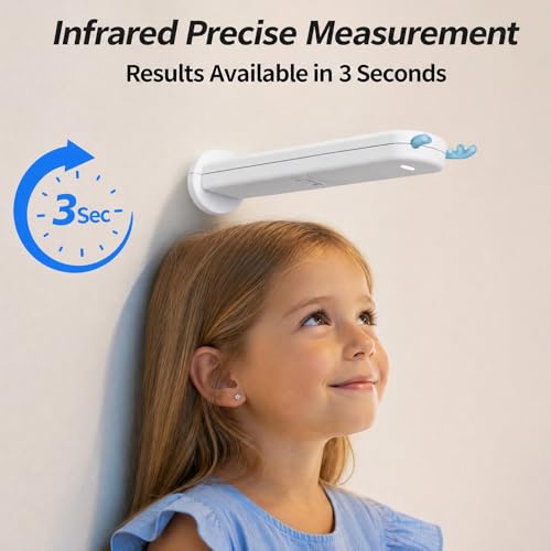 Height Measurement Tool for Kids, Handheld Infrared Height Measurement for Wall, Type-C Charging Portable Digital Stadiometer Device for Adults(Range 94.5in/240cm)