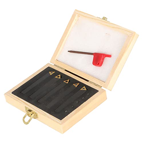 findmall Lathe Turning Tools 5Pcs 3/8 Inch Tool Holder Set