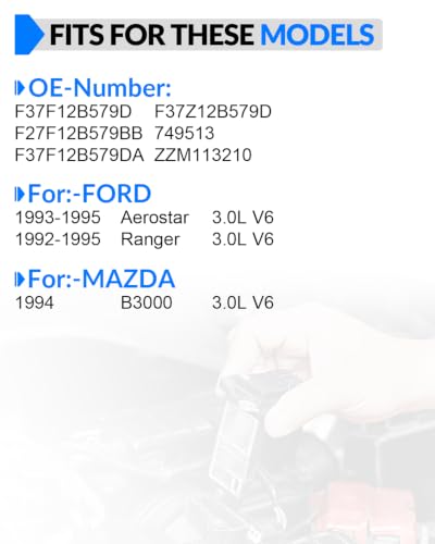 Mass Air Flow Sensor for:-Ford 1992 1993 1994 1995 Ranger V6 3.0L - size: F37F12B579D
