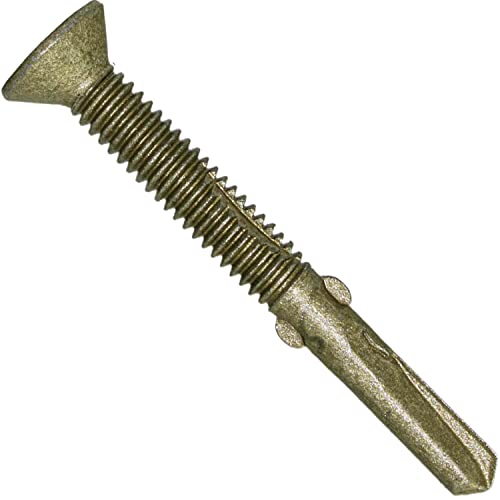 12x2#10 x 1-5/8" Reamer Tek Torx/Star Head Self-Drilling Wood to Metal Screws - for Flatbeds, Trailers - T-30 Torx Screw Head 1 Pound - 68 Screws - size: 2"