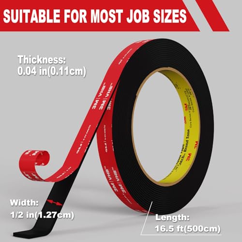 tapify Double Sided Tape Heavy Duty 1/2in x 16.5FT - size: 0.5 in x 16.5 ft