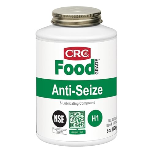 CRC Food Grade Anti-Seize & Lubricating Compound, 8 Wt Oz, Anti-Seize Grease for Fittings, Bushings, Flanges, Headers, NSF H1 Registered