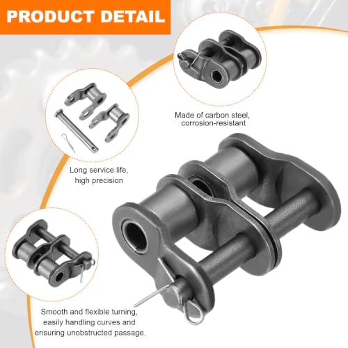 PATIKIL Double Chain Offset Half Link Roller 3/8 Inch, 2Pcs - size: 3/8 Inch - 06B