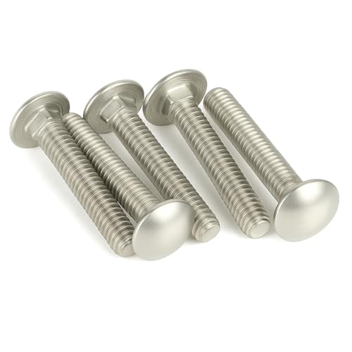 IMScrews 5/16"-18 x 1-1/4" Carriage Bolts, Round Head & Square Neck, Full Thread, 304 (18-8) Stainless Steel, Pack of 20 - size: 5/16"-18 x 1-1/4"