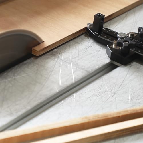 Thin Rip Jig Table Saw Jig Guide with Precision Dial Indicator Gauge