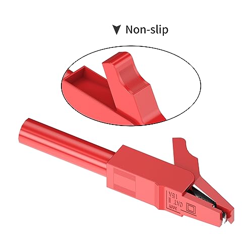 Goupchn Multimeter Alligator Clips 4PCS Insulated Safety Crocodile Clips - style: P2007-4PCS
