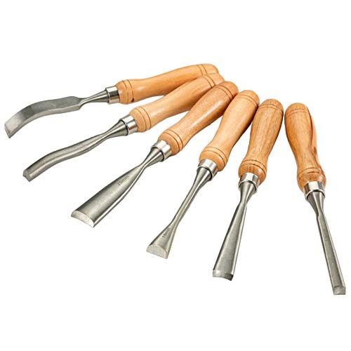 Woodworking 12pcs Lathe Chisel,Wood Carving Hand Chisel 3-3/4Inch Blade Length, Lathe Turning Tools with Wooden Storage Case - size: 8.7 in