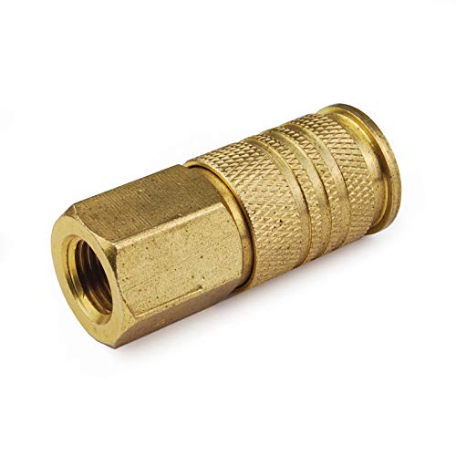 Primefit UC1414FB6-B10-P 1/4-Inch 6-Ball Brass Female Universal Coupler Contractor Pack, 10-Piece