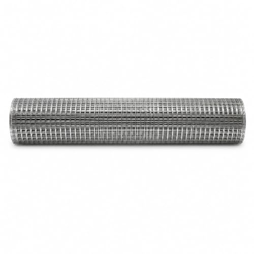 304 Stainless Steel Welded Wire Mesh Roll, Heavy Duty Metal Fence Wire for Chicken Coop, Garden Fence, Animal Enclosure, DIY & Home Improvement (1/4" Mesh, 23.5" x 20') - size: 1/4" Mesh, 23.5" x 20'
