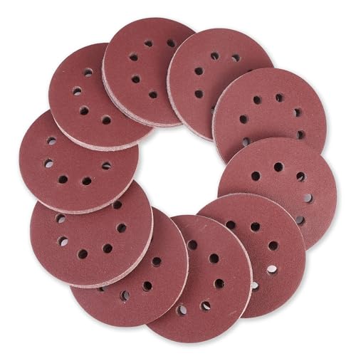WORKPRO Sanding Discs, 5-Inch 100 Grit 8-Hole Hook and Loop, 150 Pack - style: 150PCS 5 Inch 100 Grit