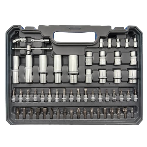 108 Pcs 72-Tooth Ratchet Socket Set, 1/2" & 1/4" Drive Set