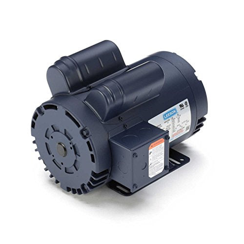 Leeson 120554.00 Compressor Duty ODP Motor, 1 Phase, 145T Frame, Rigid Mounting, 5HP, 3600 RPM, 230V Voltage, 60Hz Fequency