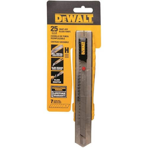DEWALT Utility Knife, Single Blade Snap-Off, 25mm (DWHT10045) - color: Multicolor, size: 25 mm