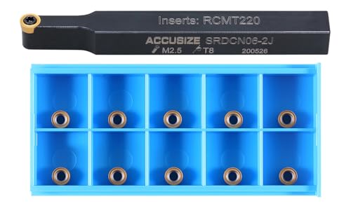 Accusize SRDCN06-2J Indexable Tool Holder, 3/8 x 3-1/2 in, 2376-0006INS - size: 3/8 x 3-1/2 in, add'l 10 inserts