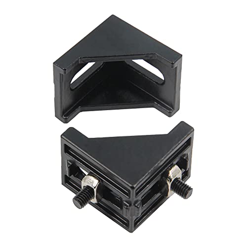 10PCS Extruded Aluminum Profile 4040 Corner Bracket Right Angle with Screws for 8mm Slot Aluminum Extrusion Profile 4040 Series (4040-Black-10 with Screws) - style: 4040-Black-10 with screws