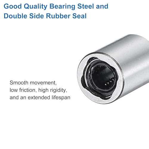 uxcell 2Pcs LM3UU Linear Bearing 3mm Bore 7mm OD 10mm Length Linear Ball Bearings Double Side Rubber Sealed Bearing Steel for CNC Machine 3D Printer Food Packaging Machine - size: 3mm Bore 7mm OD 10mm Length