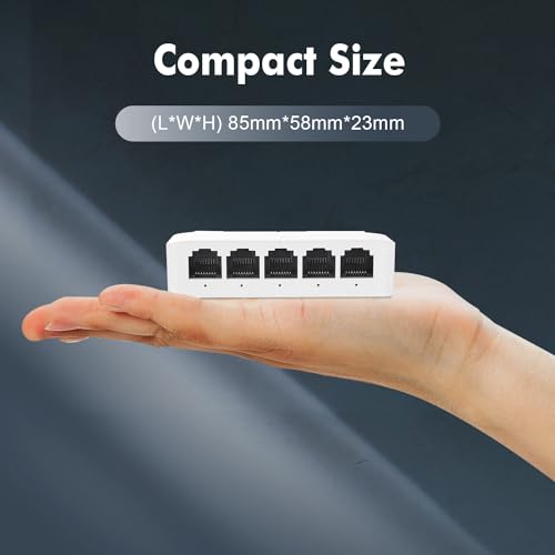 PoE Passthrough Switch, 1 in 4 Out Extender, IEEE802.3af/at/bt POE Powered 90W, 100Mbps Ethernet, Din Rail & Wall Mount Plug and Play