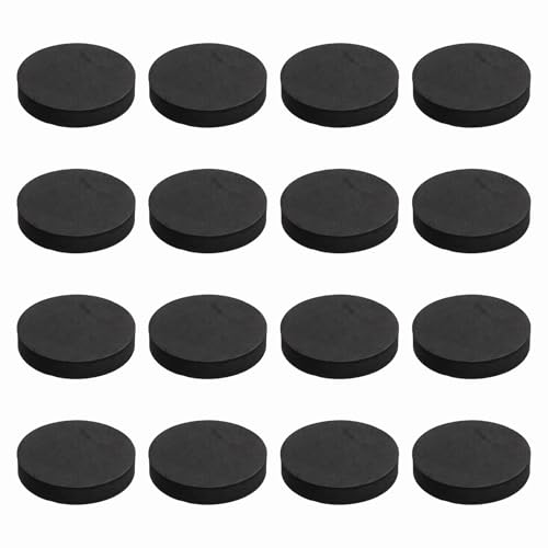 MECCANIXITY Single Sided Speaker Isolation Pads 60mmx12mm Round Black - size: 60mmx12mm