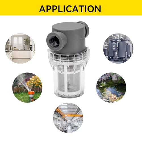 1/2'' Female NPT in-Line Strainer - Garden Hose Filter for High Pressure Washer, Sediment Filter with 60 Mesh Stainless Steel Screen (1/2'' 60 Mesh) - style: 1/2'' 60Mesh