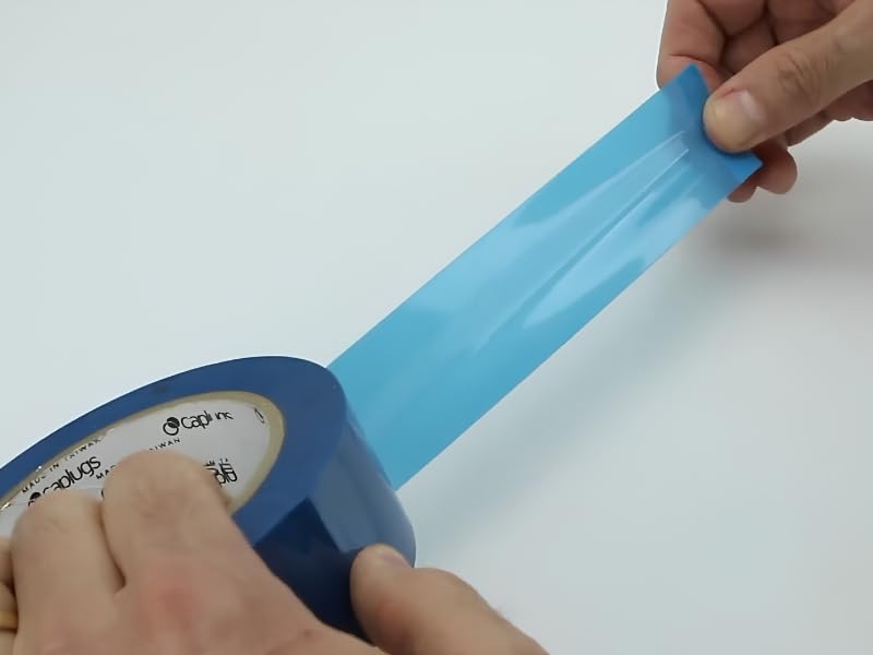 Caplugs PC90-0187 – PC90-SH Series – 1 Mil Thick Blue Polyester Tape, 1 Roll, 3/16" W x 72 Yds L, 2 Mil Silicone Adhesive, High Temperature Masking, Powder Coating, E-Coating, Anodizing (SH-47895)