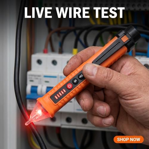 Non-Contact Voltage Tester, 12V-1000V AC, 3 Sensitivity Modes for Outlets