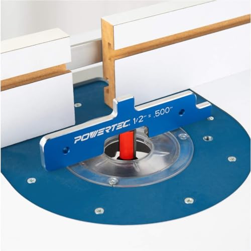 POWERTEC 7pc Set Router Table Setup Bars, 3-Gauges-in-One Aluminum Setup Blocks Height Gauge Set w/Table Saw Angle Gauge, Digital Angle Finder Protractor for Woodworking, Table Saw, Miter Saw (72037) - color: Router Table Setup Bars+table Saw Angle Gauge