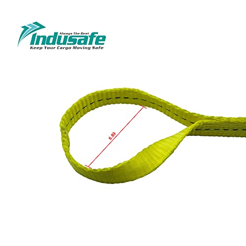 2" x 3’Lift Sling Strap Twisted Eye Polyester Web Sling Rigging Strap for Lifting Towing and Hoisting - color: Yellow 3ft 3100lbs, size: 10 Pack