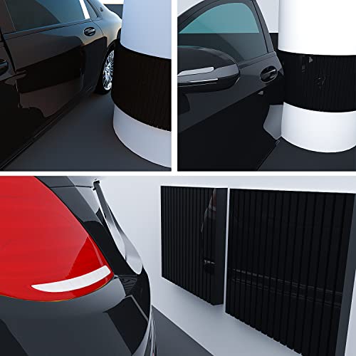 Garage Smith GWP08 Garage Wall Protector Foam Column Corner Guard for Parking Garages - Wall Edge Protector - Corner Edge and Bumper Guards (4-Pack, Black) - size: 4-Pack(Black)