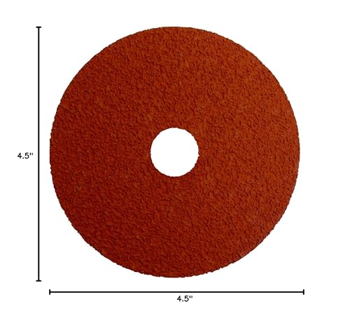 Weiler 69852 Tiger Ceramic Alumina Resin Fiber Sanding & Grinding Disc, 4-1/2" Diameter, 50 Grit, 7/8" Arbor Hole (Pack of 25) - size: 7/8" Arbor, style: 50 Grit