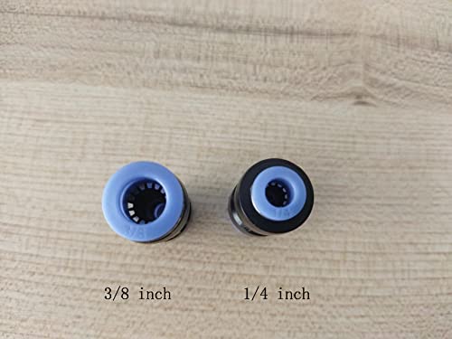 1/4" OD x 3/8" OD Pneumatic quick Connector Push to Connect fittings Straight reducer Union/Coupler (Pack of 10) - size: 1/4" x 3/8", style: Straight Union