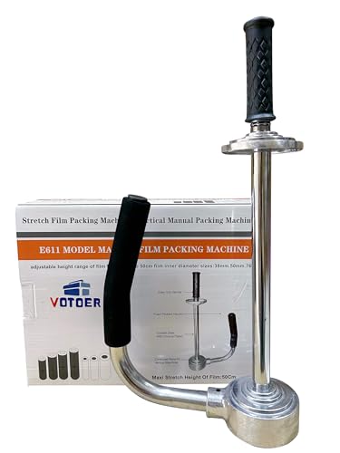 Pallet Stretch Film Packing Machine Shrink Wrap Dispenser Holder, Adjustable Height from 12-20 inch (Upgraded Version) - color: Silver